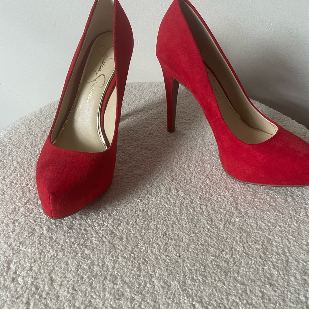 Beautiful red and sexy heels.  Never have been worn outside my home.